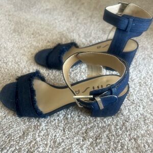 Unisa Blue Ankle Strap Sandals